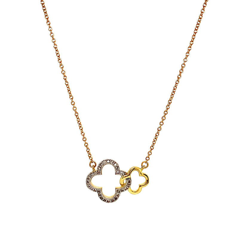 (SOFIA) Collar con diamantes en oro amarillo 10kt. - DGjoyeros