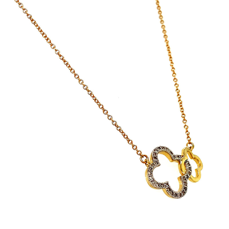 (SOFIA) Collar con diamantes en oro amarillo 10kt. - DGjoyeros