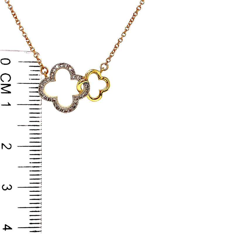 (SOFIA) Collar con diamantes en oro amarillo 10kt. - DGjoyeros
