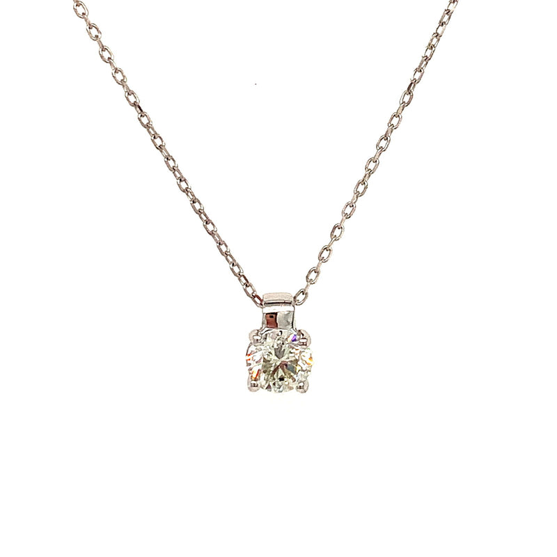 (SOFIA) Collar con diamantes en oro blanco 10kt. - DGjoyeros
