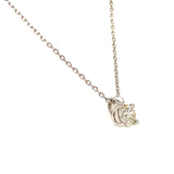 (SOFIA) Collar con diamantes en oro blanco 10kt. - DGjoyeros