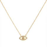 (SOFIA) Collar (ojo) con diamantes en oro amarillo 10k - DGjoyeros