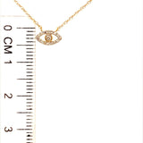 (SOFIA) Collar (ojo) con diamantes en oro amarillo 10k - DGjoyeros