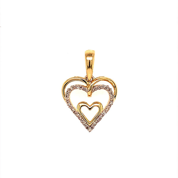 (SOFIA) Dije con diamantes en oro amarillo 10kt. - DGjoyeros