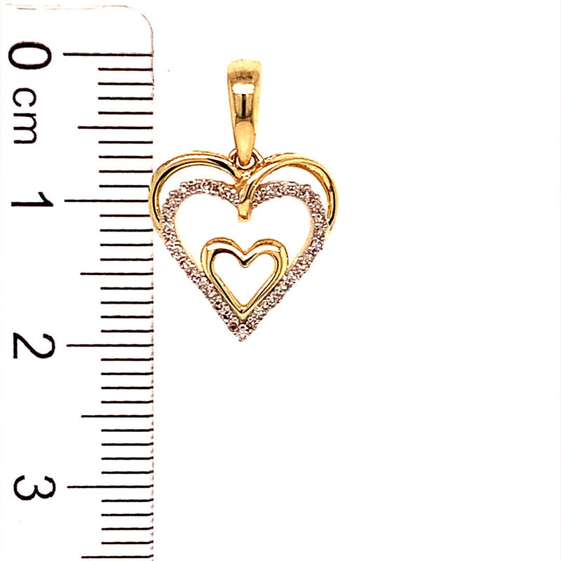 (SOFIA) Dije con diamantes en oro amarillo 10kt. - DGjoyeros