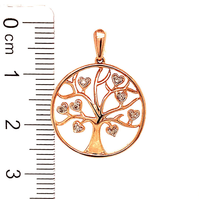 (SOFIA) Dije con diamantes en oro rosado 10kt. - DGjoyeros