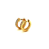(SOFIA) Huggies con diamantes en oro amarillo 10kt - DGjoyeros
