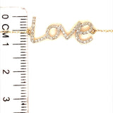 (SOFIA) Pulsera (love) con diamantes en oro amarillo 10kt - DGjoyeros