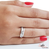 (SOFIA) Set de anillos con diamantes 10kt. - DGjoyeros