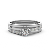 (SOFIA) Set de anillos con diamantes 10kt. - DGjoyeros