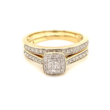 (SOFIA) Set de anillos con diamantes en oro amarillo 10k - DGjoyeros