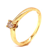 (SOFIA) Set de anillos con diamantes en oro amarillo 10k - DGjoyeros