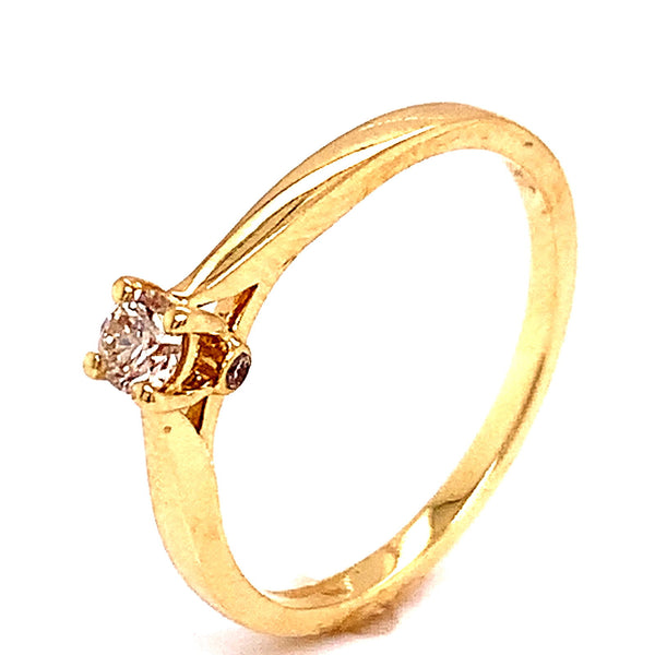 (SOFIA) Set de anillos con diamantes en oro amarillo 10k - DGjoyeros