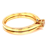 (SOFIA) Set de anillos con diamantes en oro amarillo 10k - DGjoyeros
