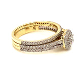 (SOFIA) Set de anillos con diamantes en oro amarillo 10kt. - DGjoyeros