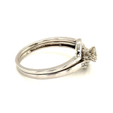 (SOFIA) Set de anillos con diamantes en oro blanco 10k - DGjoyeros