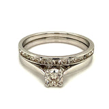 (SOFIA) Set de anillos con diamantes en oro blanco 10k - DGjoyeros