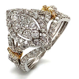 (SOFIA) Set de anillos con diamantes en oro blanco 10k - DGjoyeros