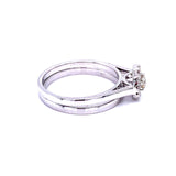 (SOFIA) Set de anillos con diamantes en oro blanco 10k - DGjoyeros