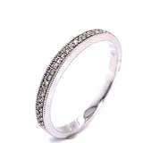 (SOFIA) Set de anillos con diamantes en oro blanco 10k - DGjoyeros