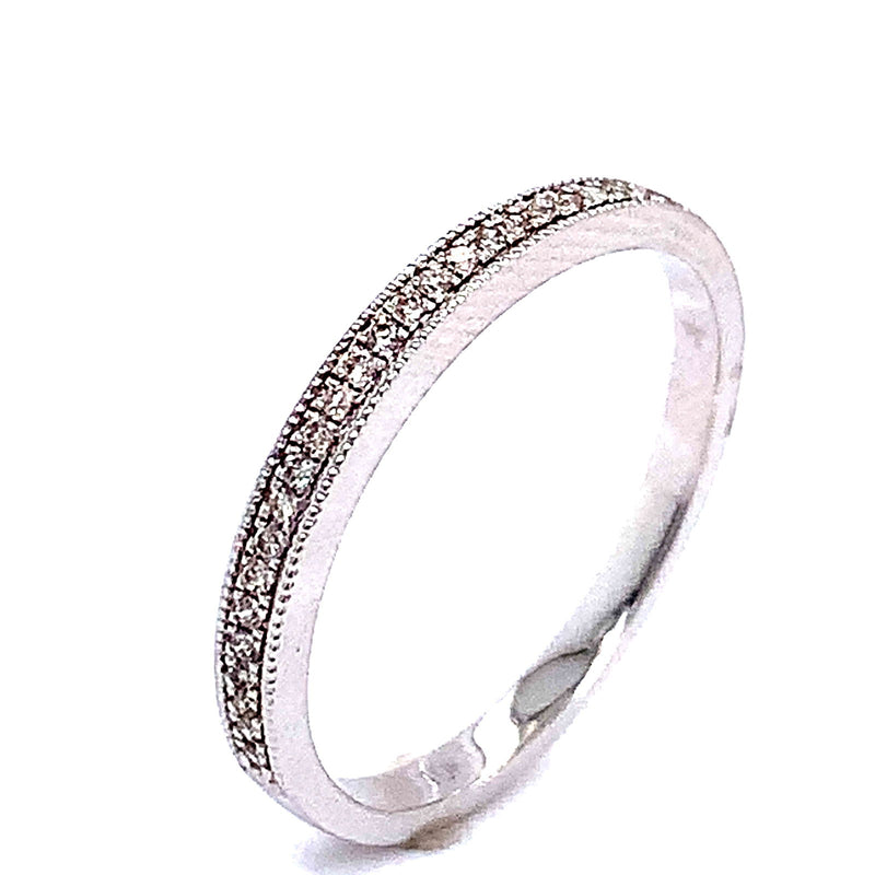 (SOFIA) Set de anillos con diamantes en oro blanco 10k - DGjoyeros