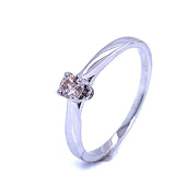 (SOFIA) Set de anillos con diamantes en oro blanco 10k - DGjoyeros