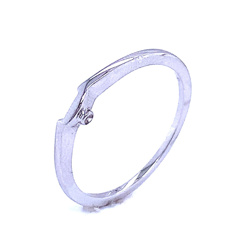(SOFIA) Set de anillos con diamantes en oro blanco 10k - DGjoyeros