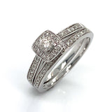 (SOFIA) Set de anillos con diamantes en oro blanco 10k  ANTES: $799.00 - DGjoyeros