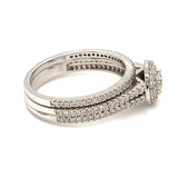 (SOFIA) Set de anillos con diamantes en oro blanco 10kt. - DGjoyeros