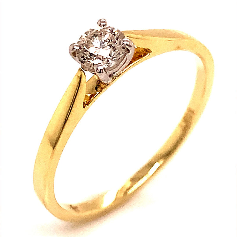 (SOFIA) Set de anillos de diamantes en oro amarillo 10Kt. - DGjoyeros