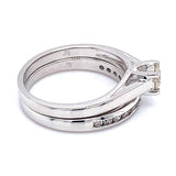 (SOFIA) Set de anillos de diamantes en oro blanco 10Kt. - DGjoyeros