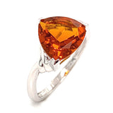 Anillo con cuarzo citrino en plata 925