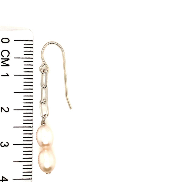 (SWAN) ARETES DE PERLAS EN PLATA 925 - DGjoyeros