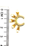(SWAN) Aretes de perlas en plata 925 bañada en oro amarillo - DGjoyeros