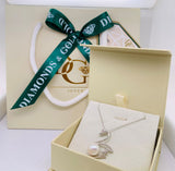 (SWAN) Collar (cisne) de perlas cultivadas con circones en plata 925. 45cm - DGjoyeros