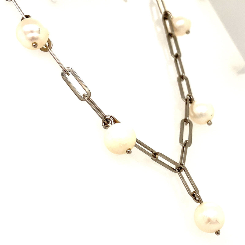 (SWAN) Collar de perlas en plata 925. 35cm-40cm - DGjoyeros