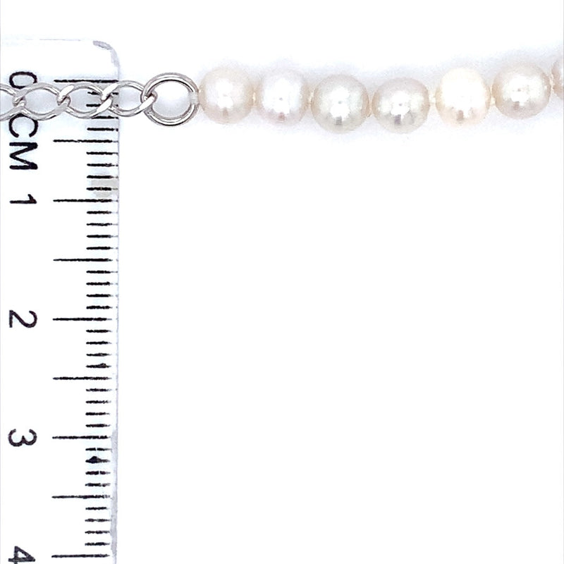 (SWAN) Collar de perlas en plata 925. 43-50cm. - DGjoyeros