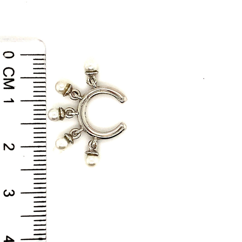 (SWAN) Earcuff de perlas en plata 925 - DGjoyeros
