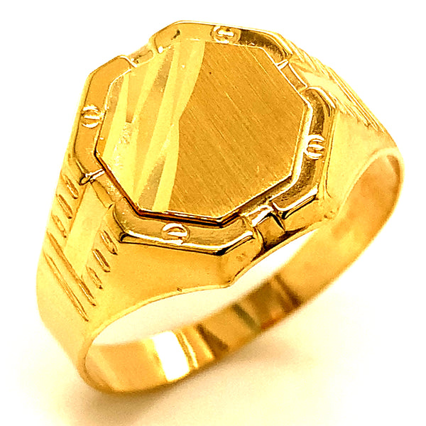 Anillo para caballero en oro amarillo 10kt.