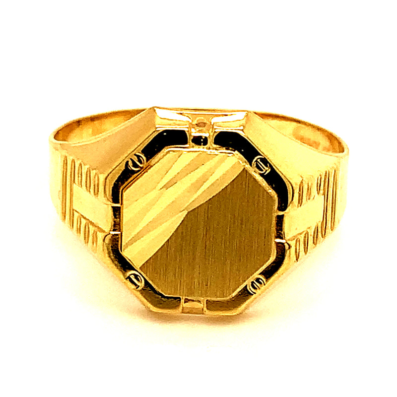 Anillo para caballero en oro amarillo 10kt.