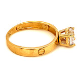 Anillo con circón en oro amarillo 10kt.