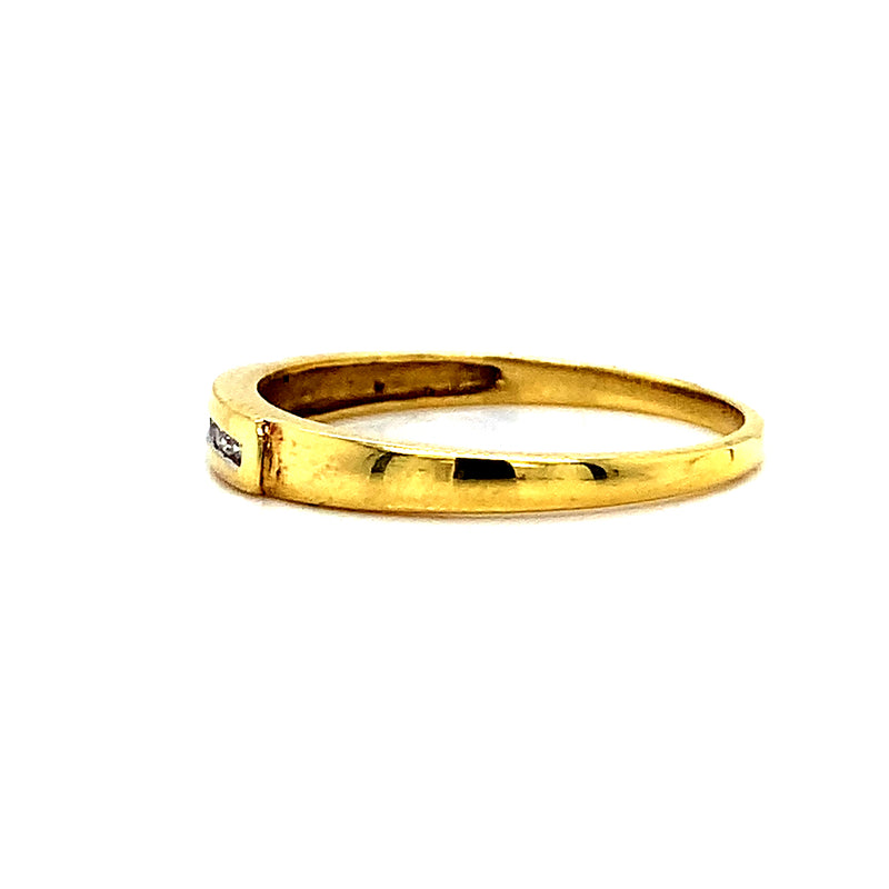 (MIA) Banda con diamante en oro amarillo 18k