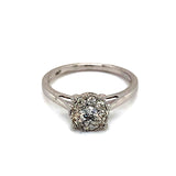 (MIA) Anillo con diamantes en oro blanco 18kt.