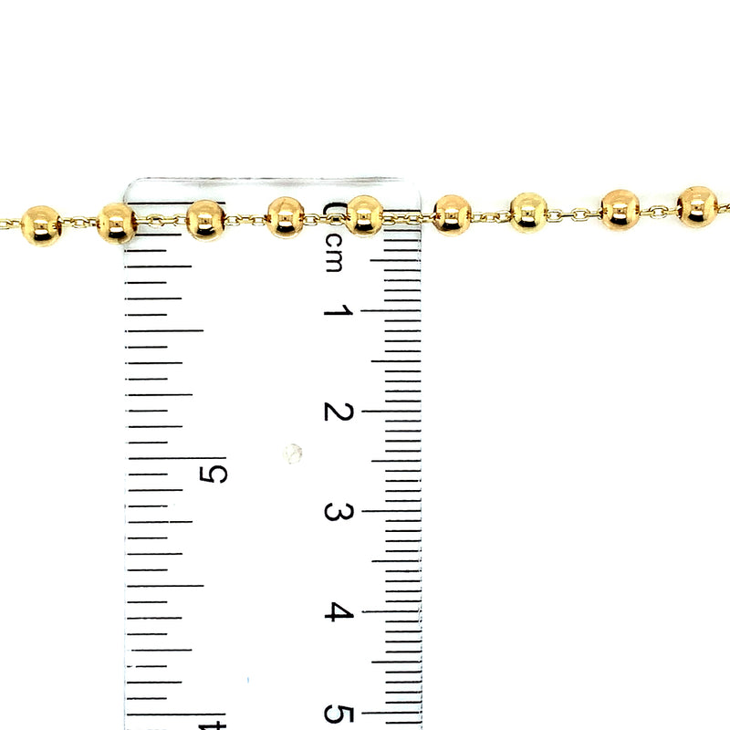 Rosario en oro amarillo 10kt. 63.5cm