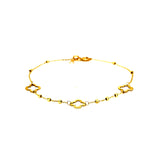 Pulsera (flor) en oro amarillo 10k. 16cm/18cm