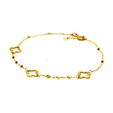 Pulsera (flor) en oro amarillo 10k. 16cm/18cm