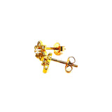 Aretes (con circones) en oro amarillo 10kt