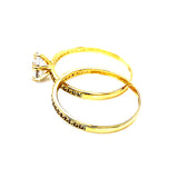 Set de anillos de matrimonio con circones en oro amarillo 10kt