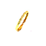 Banda con circones en oro amarillo 18k