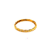 Banda con circones en oro amarillo 18k